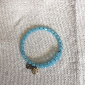 Blue Alex and Ani beaded bracelet
